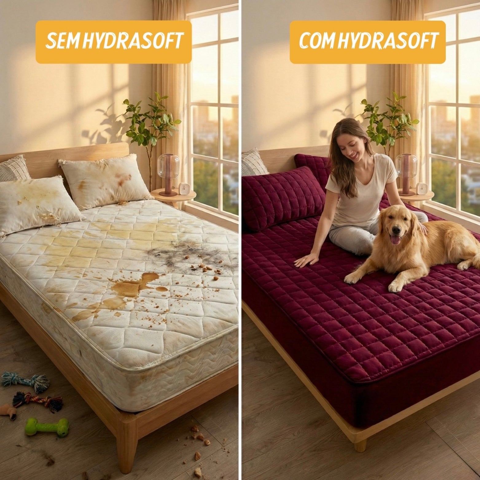 Hydra Soft™ Jogo de Cama Impermeável Premium – Capa + 2 Fronhas