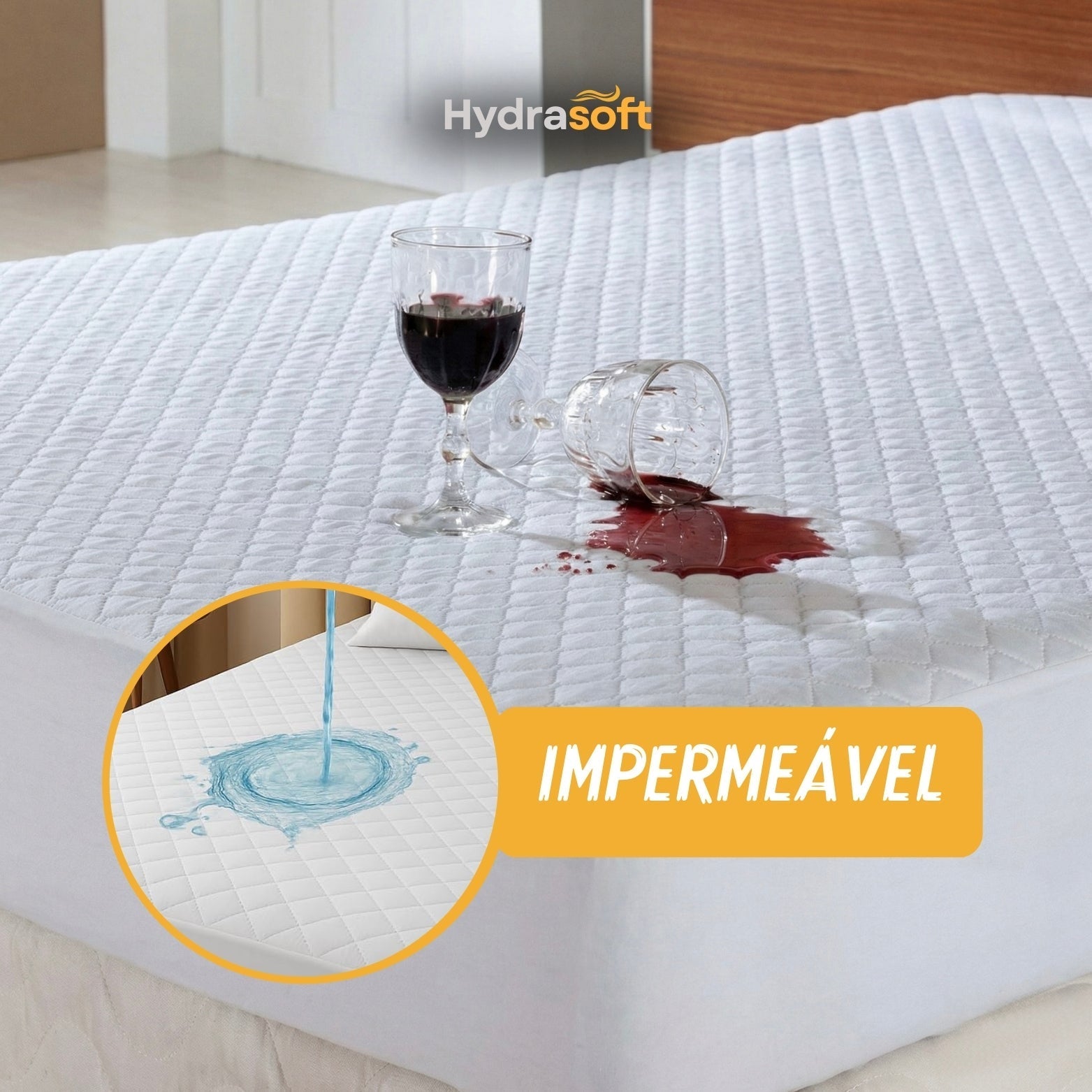 Hydra Soft™ Jogo de Cama Impermeável Premium – Capa + 2 Fronhas