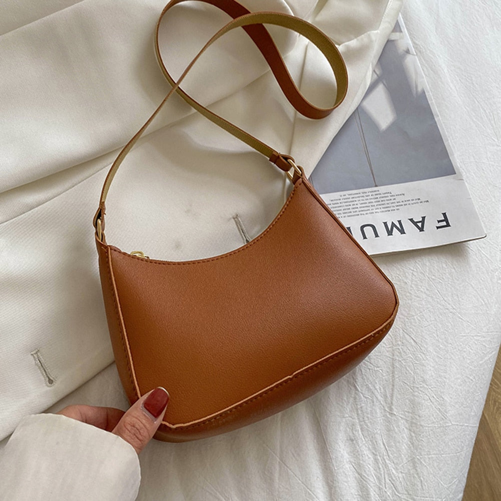 Bolsa Feminina Retrô De Couro