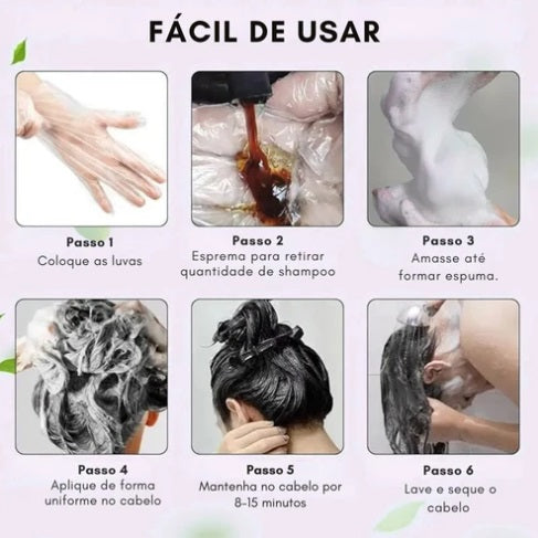 Shampoo Hair Dye 3 em 1
